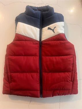 Puma Red, White & Navy Puffer Vest